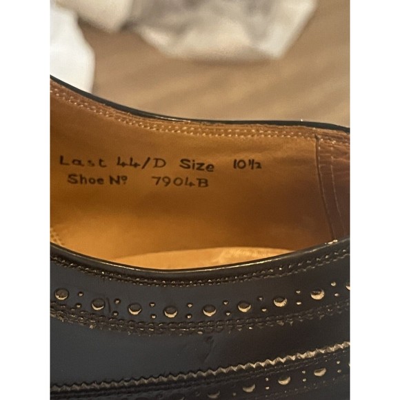 Royal Tweed 7904B Cheaney Church's Black Derby Wingtip Lace Up Men’s Sz 10.5 D - Picture 13 of 15